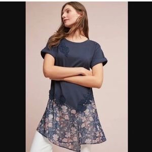 Anthropologie Akemi Kin Embroidered Tunic